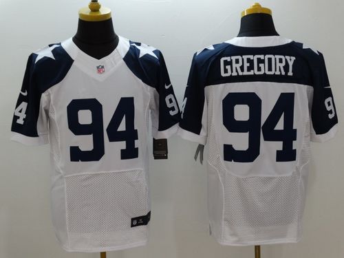  Cowboys #94 Randy Gregory White Thanksgiving Throwback Men's Stitched NFL Elite Jersey