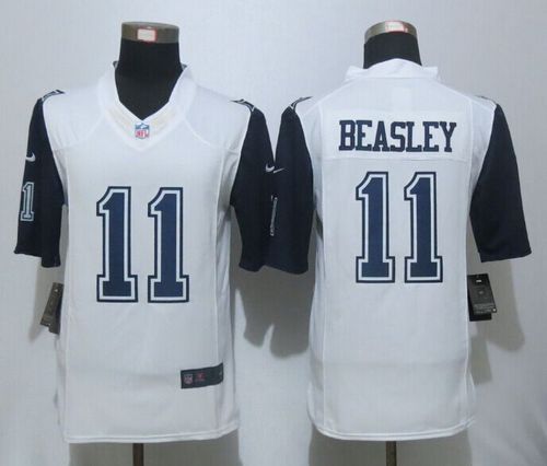  Cowboys #11 Cole Beasley White Men's Stitched NFL Limited Rush Jersey