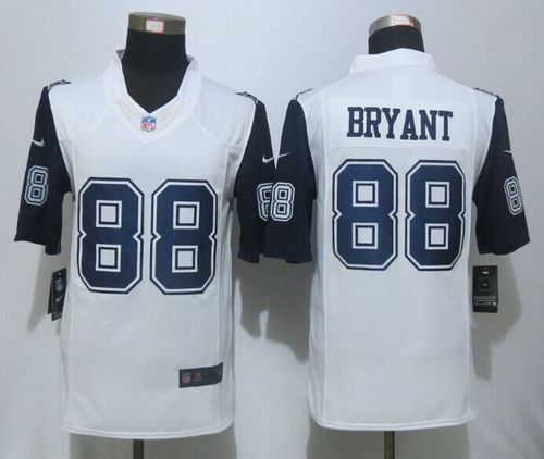  Cowboys #88 Dez Bryant White Men's Stitched NFL Limited Rush Jersey