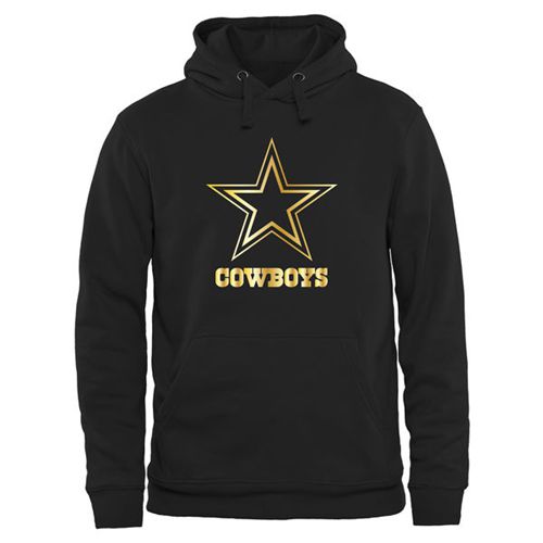 Men's Dallas Cowboys Pro Line Black Gold Collection Pullover Hoodie