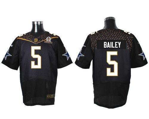  Cowboys #5 Dan Bailey Black 2016 Pro Bowl Men's Stitched NFL Elite Jersey