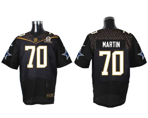  Cowboys #70 Zack Martin Black 2016 Pro Bowl Men's Stitched NFL Elite Jersey