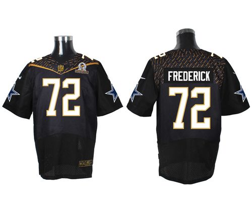  Cowboys #72 Travis Frederick Black 2016 Pro Bowl Men's Stitched NFL Elite Jersey