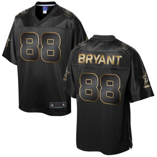  Cowboys #88 Dez Bryant Pro Line Black Gold Collection Men's Stitched NFL Game Jersey