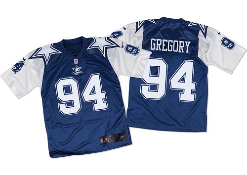  Cowboys #94 Randy Gregory Navy Blue/White Throwback Men's Stitched NFL Elite Jersey