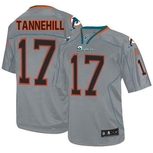  Dolphins #17 Ryan Tannehill Lights Out Grey Men's Stitched NFL Elite Jersey