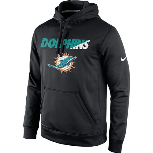 Miami Dolphins  Kick Off Staff Performance Pullover Hoodie Black