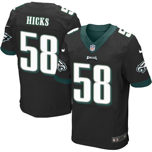  Eagles #58 Jordan Hicks Black Alternate Men's Stitched NFL New Elite Jersey