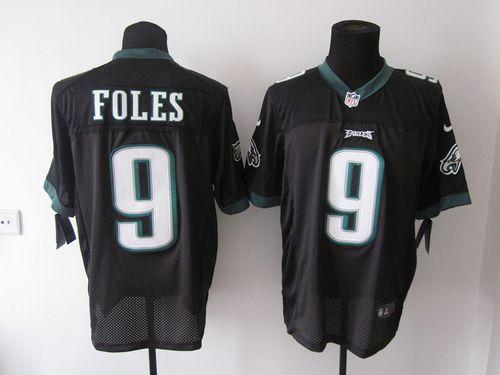  Eagles #9 Nick Foles Black Alternate Men's Stitched NFL Elite Jersey