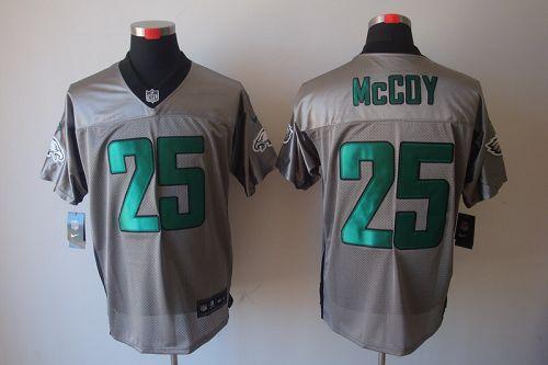  Eagles #25 LeSean McCoy Grey Shadow Men's Stitched NFL Elite Jersey