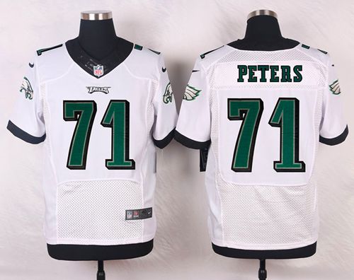  Eagles #71 Jason Peters White Men's Stitched NFL Elite Jersey
