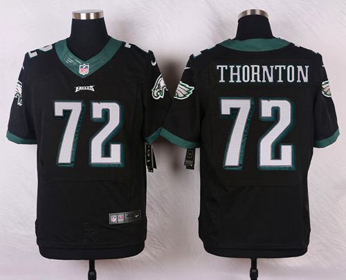  Eagles #72 Cedric Thornton Black Alternate Men's Stitched NFL New Elite Jersey