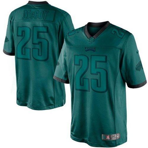  Eagles #25 LeSean McCoy Midnight Green Men's Stitched NFL Drenched Limited Jersey
