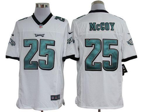  Eagles #25 LeSean McCoy White Men's Stitched NFL Limited Jersey