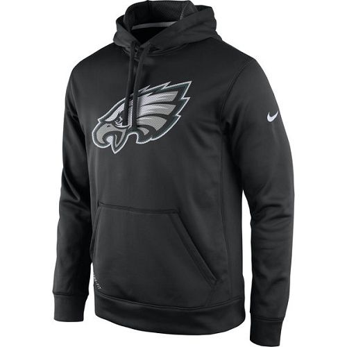 Men's Philadelphia Eagles  Black Practice Performance Pullover Hoodie