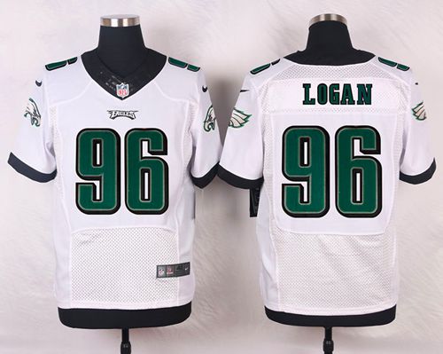  Eagles #96 Bennie Logan White Alternate Men's Stitched NFL New Elite Jersey