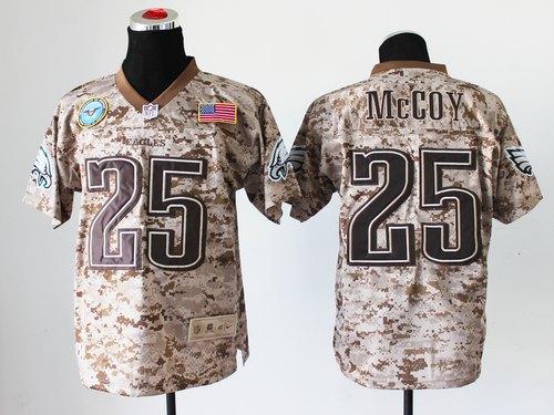  Eagles #25 LeSean McCoy Camo Men's Stitched NFL New Elite USMC Jersey