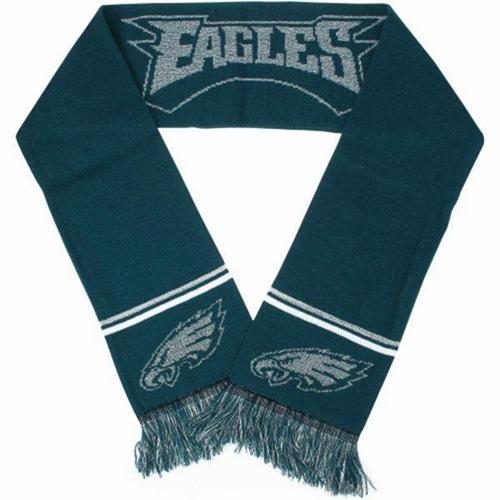 Philadelphia Eagles Ladies Metallic Thread Scarf Green