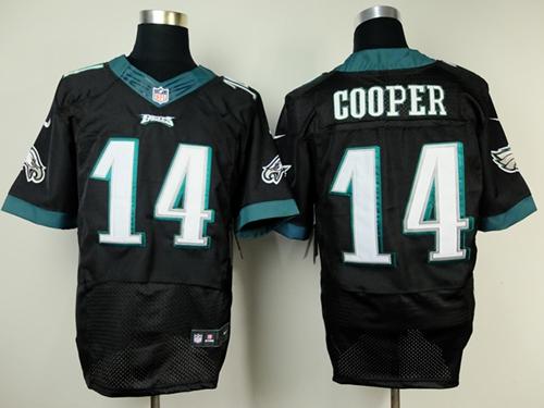  Eagles #14 Riley Cooper Black Alternate Men's Stitched NFL New Elite Jersey