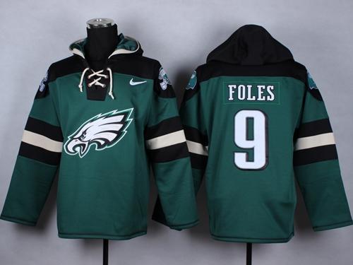  Eagles #9 Nick Foles Midnight Green Player Pullover NFL Hoodie