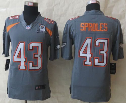  Eagles #43 Darren Sproles Grey Pro Bowl Men's Stitched NFL Elite Team Irvin Jersey
