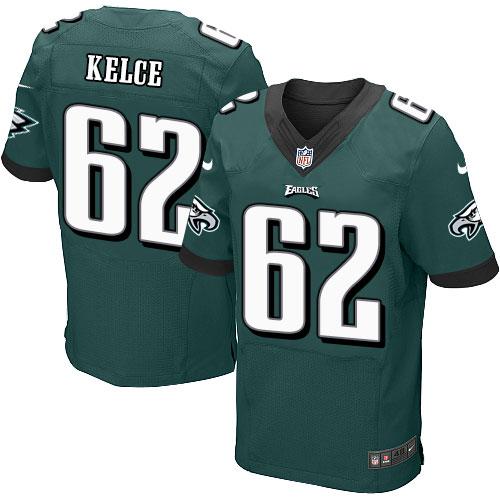  Eagles #62 Jason Kelce Midnight Green Team Color Men's Stitched NFL New Elite Jersey