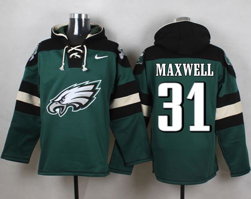  Eagles #31 Byron Maxwell Midnight Green Player Pullover NFL Hoodie