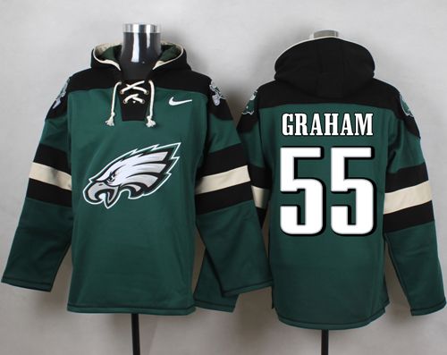  Eagles #55 Brandon Graham Midnight Green Player Pullover NFL Hoodie