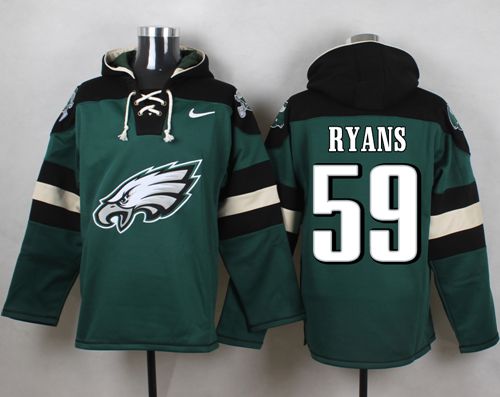  Eagles #59 DeMeco Ryans Midnight Green Player Pullover NFL Hoodie