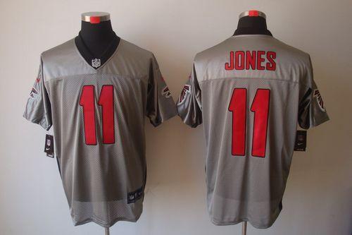  Falcons #11 Julio Jones Grey Shadow Men's Stitched NFL Elite Jersey