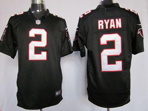  Falcons #2 Matt Ryan Black Alternate Men's Stitched NFL Game Jersey