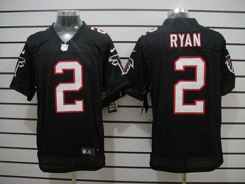  Falcons #2 Matt Ryan Black Alternate Men's Stitched NFL Elite Jersey