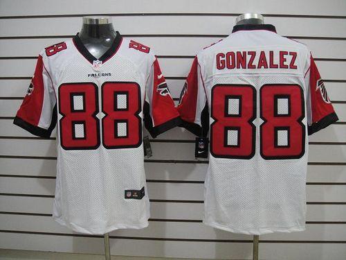  Falcons #88 Tony Gonzalez White Men's Stitched NFL Elite Jersey