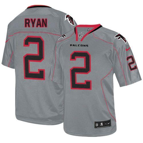  Falcons #2 Matt Ryan Lights Out Grey Men's Stitched NFL Elite Jersey