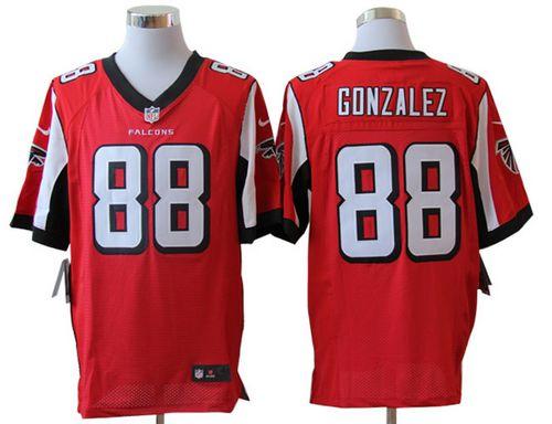  Falcons #88 Tony Gonzalez Red Team Color Men's Stitched NFL Elite Jersey