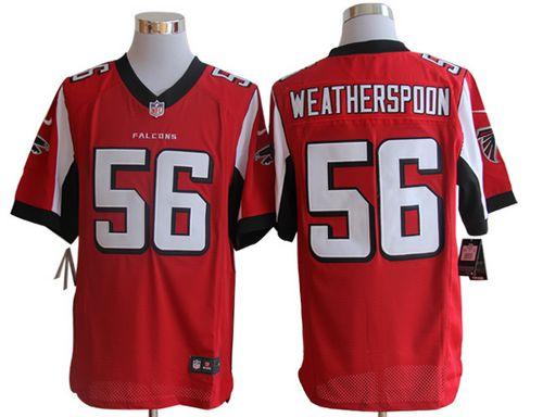  Falcons #56 Sean Weatherspoon Red Team Color Men's Stitched NFL Elite Jersey