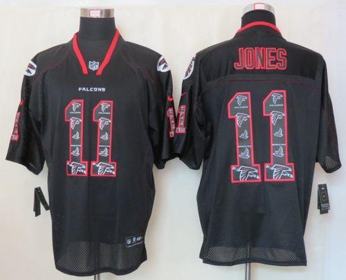  Falcons #11 Julio Jones New Lights Out Black Men's Stitched NFL Elite Jersey