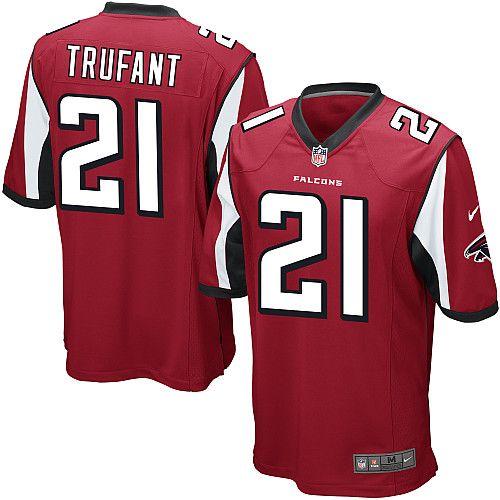  Falcons #21 Desmond Trufant Red Team Color Men's Stitched NFL Game Jersey