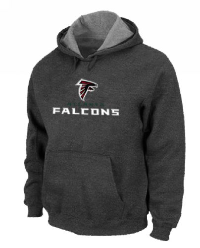 Atlanta Falcons Authentic Logo Pullover Hoodie Dark Grey