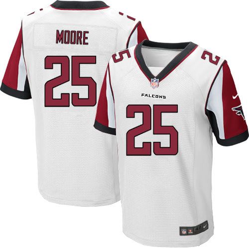  Falcons #25 William Moore White Men's Stitched NFL Elite Jersey