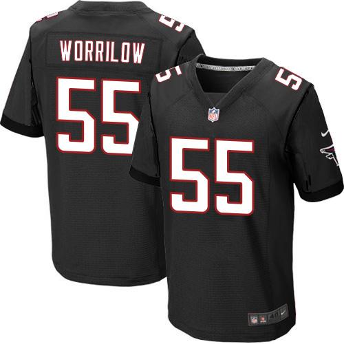  Falcons #55 Paul Worrilow Black Alternate Men's Stitched NFL Elite Jersey
