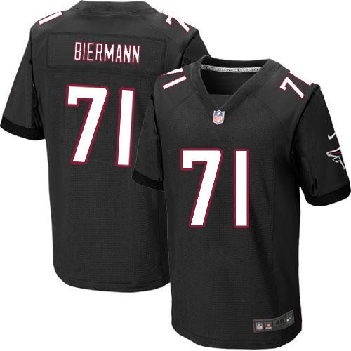  Falcons #71 Kroy Biermann Black Alternate Men's Stitched NFL Elite Jersey