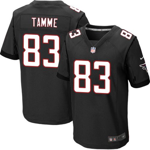  Falcons #83 Jacob Tamme Black Alternate Men's Stitched NFL Elite Jersey
