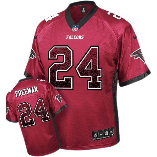  Falcons #24 Devonta Freeman Red Team Color Men's Stitched NFL Elite Jersey