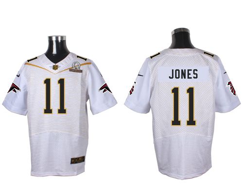  Falcons #11 Julio Jones White 2016 Pro Bowl Men's Stitched NFL Elite Jersey