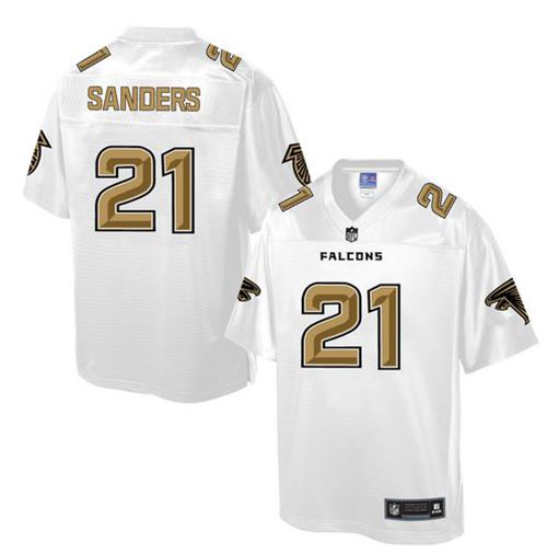  Falcons #21 Deion Sanders White Men's NFL Pro Line Fashion Game Jersey