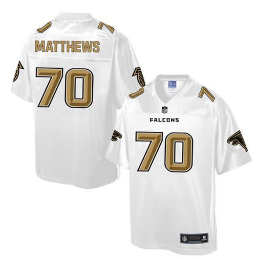  Falcons #70 Jake Matthews White Men's NFL Pro Line Fashion Game Jersey