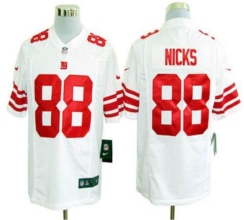  Giants #88 Hakeem Nicks White Men's Stitched NFL Game Jersey