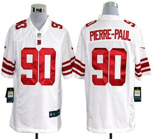  Giants #90 Jason Pierre Paul White Men's Stitched NFL Game Jersey