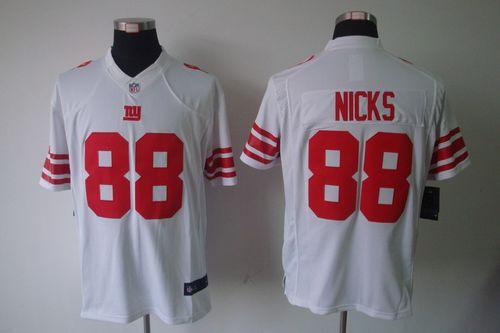  Giants #88 Hakeem Nicks White Men's Stitched NFL Limited Jersey